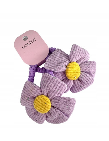 Gumki do włosów dla dziewczynki Kwiatki XXL...