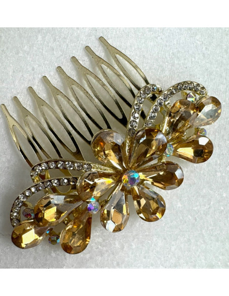 GRZEBIEŃ wsuwany do włosów wtykowy ozdobny KWIATKI Lolita Akcesoria