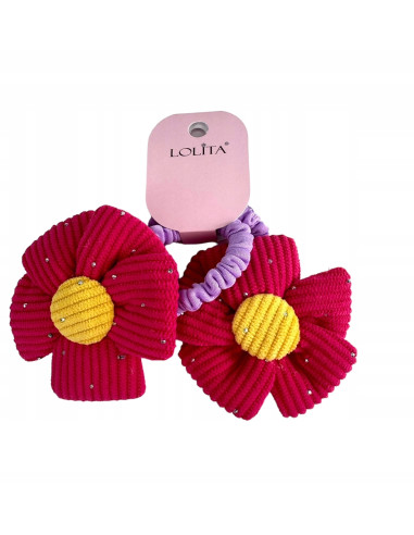 Gumki do włosów dla dziewczynki Kwiatki XXL...