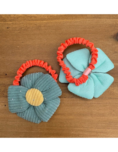 Gumki do włosów dla dziewczynki Kwiatki XXL...