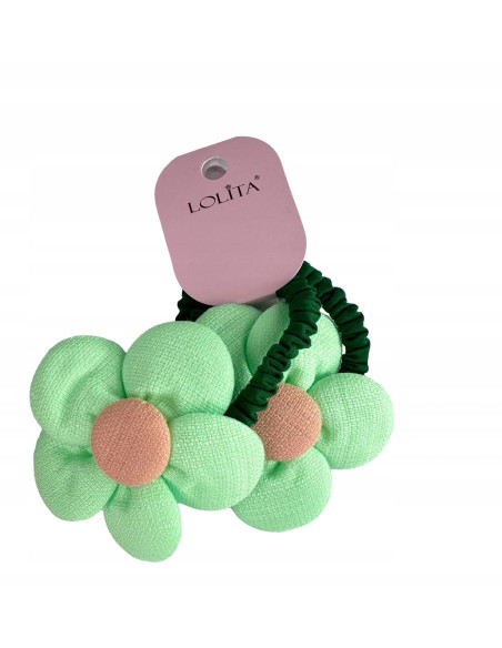 Gumki do włosów dla dziewczynki Kwiatki XXL Lolita Acc. Zestaw 2 sztuki