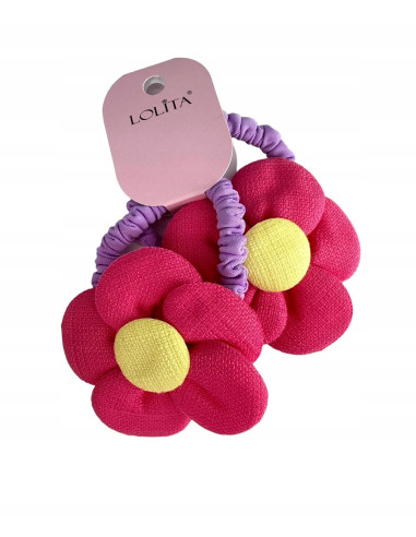 Gumki do włosów dla dziewczynki Kwiatki XXL...