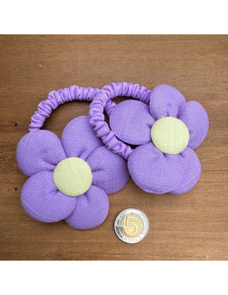 Gumki do włosów dla dziewczynki Kwiatki XXL Lolita Acc. Zestaw 2 sztuki