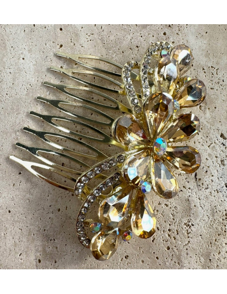 GRZEBIEŃ wsuwany do włosów wtykowy ozdobny KWIATKI Lolita Akcesoria