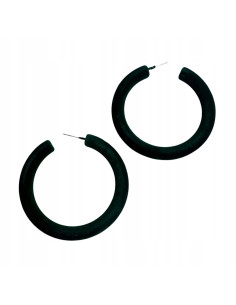 KOLCZYKI "AKSAMITNE" FLOKOWANE ZIELONE KOŁA LOLITA...