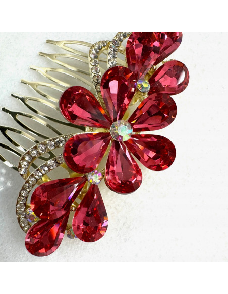 GRZEBIEŃ wsuwany do włosów wtykowy ozdobny diamenty Lolita Akcesoria