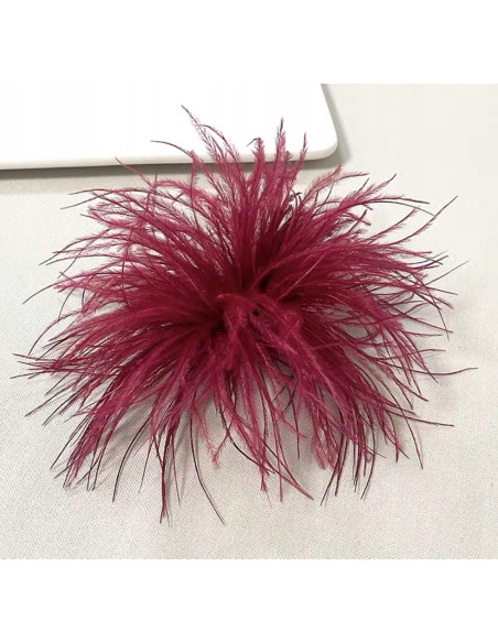 KWIAT BROSZKA Z PIÓR PRZYPINKA PUSZEK PIÓRA LOLITA AKCESORIA 12-14 CM