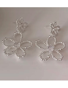 Kolczyki Kwiatek Srebrne Kwiatki Lolita Accessories...