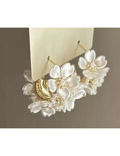 Kolczyki Kwiatek Koła Kwiatki Lolita Accessories srebrny...