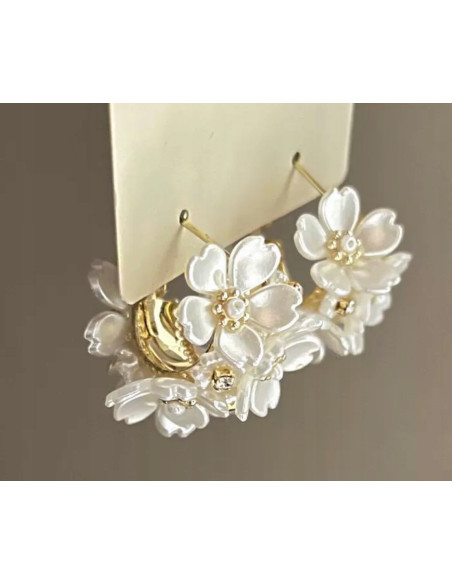 Kolczyki Kwiatek Koła Kwiatki Lolita Accessories srebrny sztyft 925