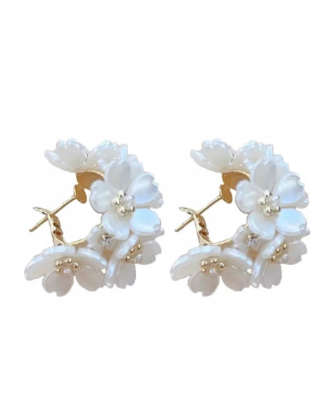 Kolczyki Kwiatek Koła Kwiatki Lolita Accessories srebrny sztyft 925