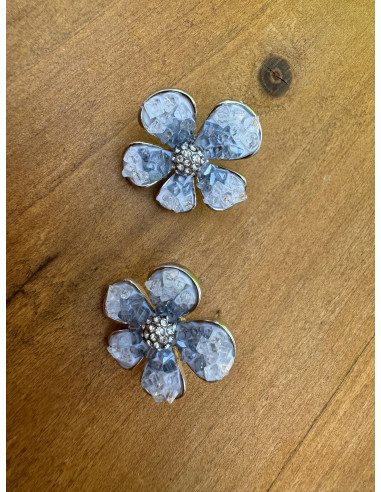 Kolczyki Kwiatek Połyskujące Kwiatki Lolita Accessories srebrny sztyft 925