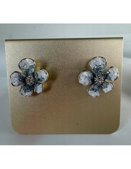 Kolczyki Kwiatek Połyskujące Kwiatki Lolita Accessories srebrny sztyft 925