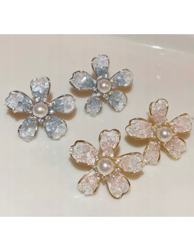 Kolczyki Kwiatek Połyskujące Kwiatki Lolita...