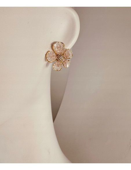 Kolczyki Kwiatek Połyskujące Kwiatki Lolita Accessories srebrny sztyft 925