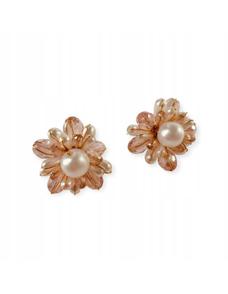 Kolczyki Kwiatek Plecione Kwiatki Lolita Accessories srebrny sztyft 925