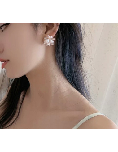 Kolczyki Kwiatek Plecione Kwiatki Lolita...