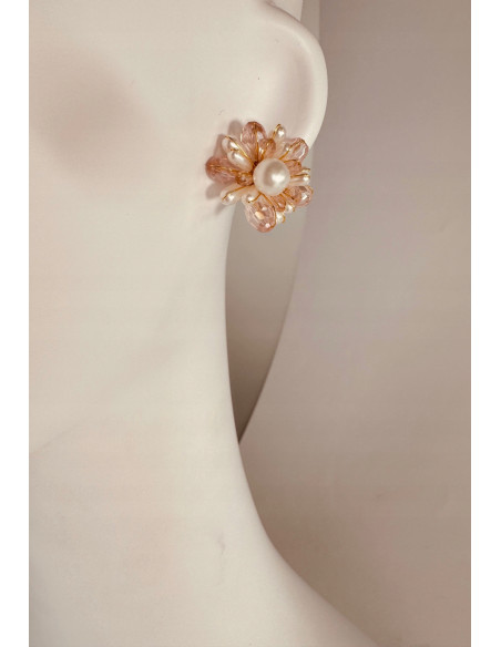 Kolczyki Kwiatek Plecione Kwiatki Lolita Accessories srebrny sztyft 925