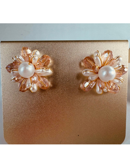 Kolczyki Kwiatek Plecione Kwiatki Lolita Accessories srebrny sztyft 925