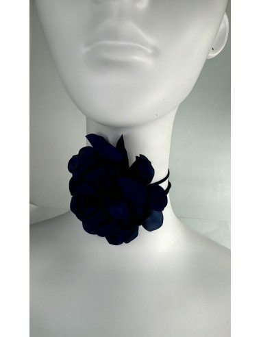 Naszyjnik z kwiatkiem CHOKER BOHO wiązany na...
