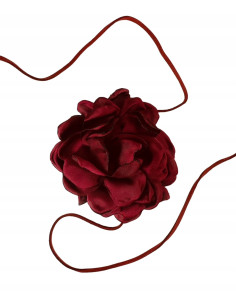 Naszyjnik z kwiatkiem CHOKER BOHO wiązany na rzemyku na... 2