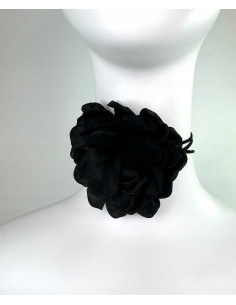 Naszyjnik z kwiatkiem CHOKER BOHO wiązany na rzemyku na... 2