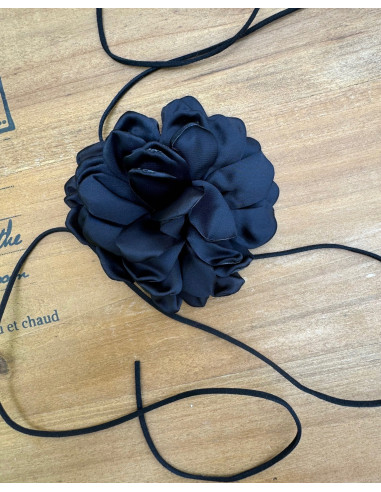 Naszyjnik z kwiatkiem CHOKER BOHO wiązany na...