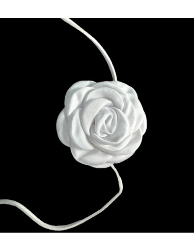 Naszyjnik z kwiatkiem CHOKER BOHO wiązany na...