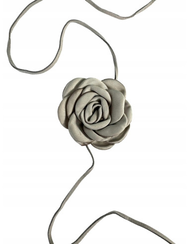 Naszyjnik z kwiatkiem CHOKER BOHO wiązany na...