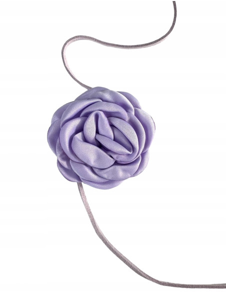 Naszyjnik z kwiatkiem CHOKER BOHO wiązany na rzemyku na szyję i pas