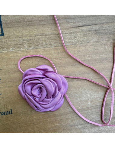 Naszyjnik z kwiatkiem CHOKER BOHO wiązany na...