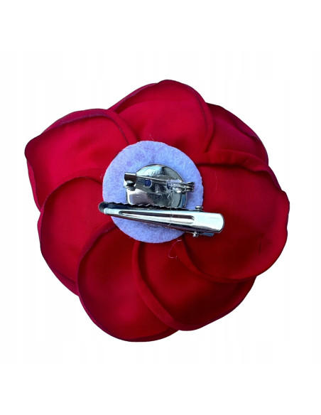 KWIAT Z MATERIAŁU BROSZKA RÓŻA PREZENT LOLITA ACCCESSORIES 8 CM