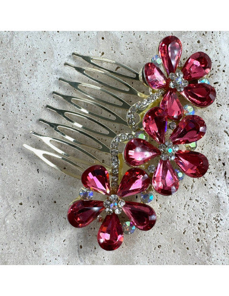 GRZEBIEŃ wsuwany do włosów wtykowy ozdobny diamenty Lolita Akcesoria