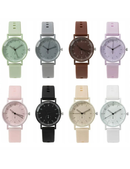 Zegarek Damski Dziewczęcy ECRU pasek silikonowy LOLITA ACCESSORIES