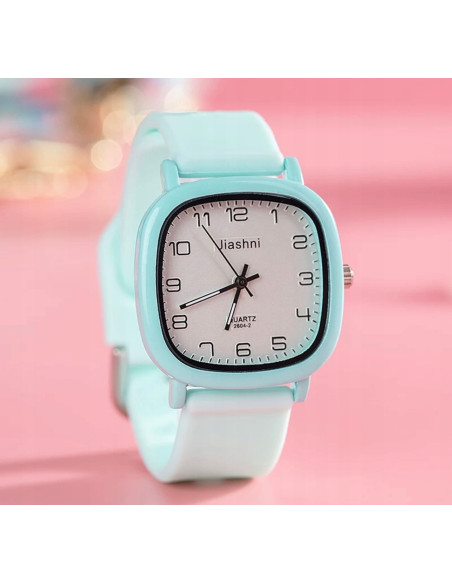 Zegarek Damski Dziewczęcy TURKUSOWY pasek silikonowy LOLITA ACCESSORIES