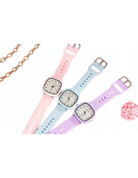 Zegarek Damski Dziewczęcy TURKUSOWY pasek silikonowy LOLITA ACCESSORIES