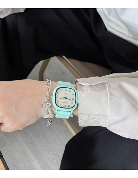 Zegarek Damski Dziewczęcy TURKUSOWY pasek silikonowy LOLITA ACCESSORIES