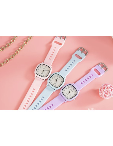 Zegarek Damski Dziewczęcy FIOLETOWY pasek...