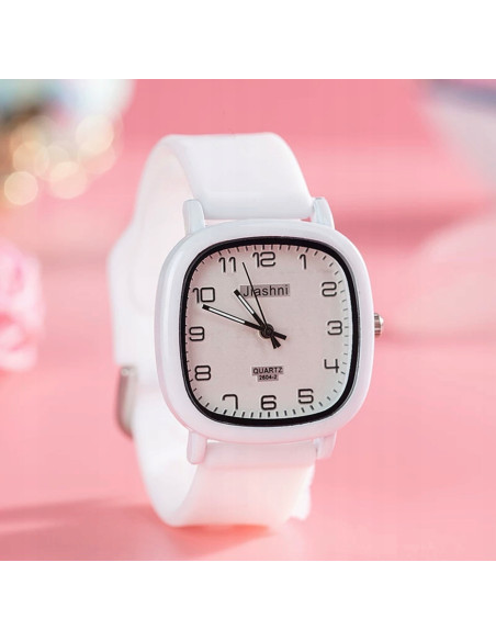 Zegarek Damski Dziewczęcy BIAŁY pasek silikonowy LOLITA ACCESSORIES