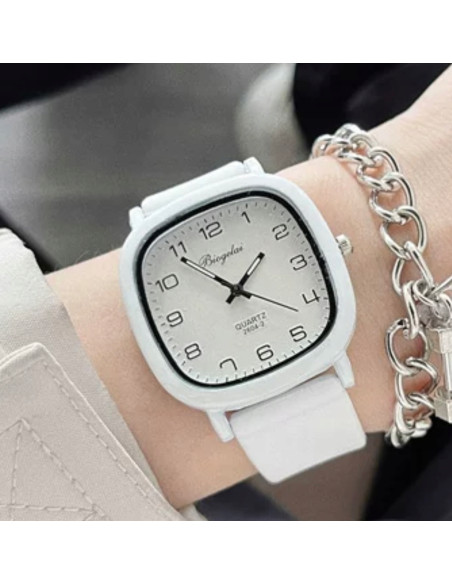 Zegarek Damski Dziewczęcy BIAŁY pasek silikonowy LOLITA ACCESSORIES