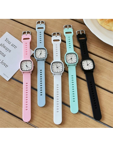 Zegarek Damski Dziewczęcy BŁĘKITNY pasek silikonowy LOLITA ACCESSORIES