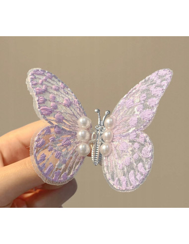 Fioletowe Motylki Spinki dla dziecka Motyle...