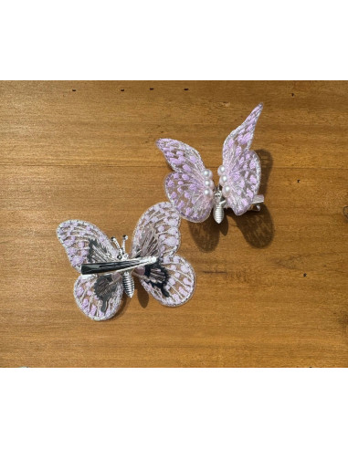 Fioletowe Motylki Spinki dla dziecka Motyle...