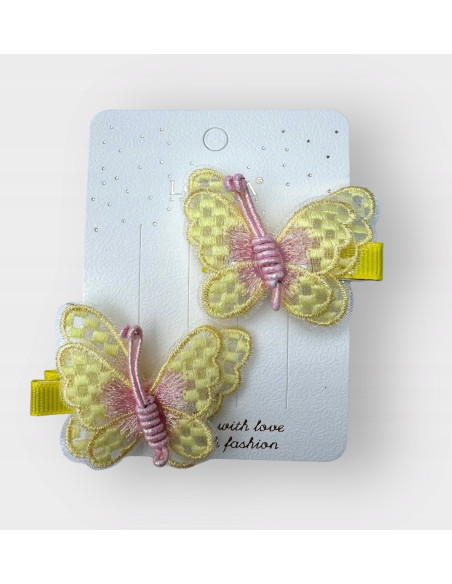Spinki dla dziecka dziewczynki Motyle ZESTAW MOTYLKI 3 SZTUKI