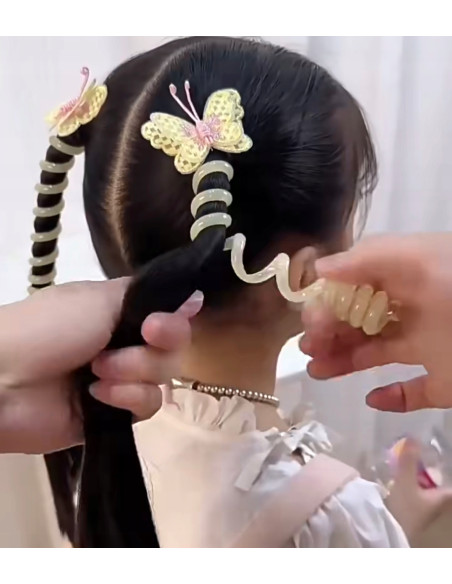 Spinki dla dziecka dziewczynki Motyle ZESTAW MOTYLKI 3 SZTUKI