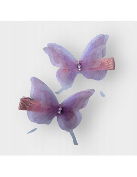 Spinki dla dziecka dziewczynki Motyle Lolita Accessories Zestaw 2 sztuki