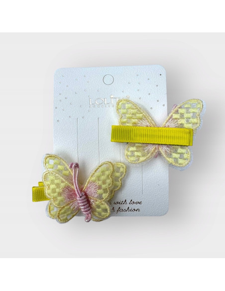 Spinki dla dziecka dziewczynki Motyle Lolita Accessories Zestaw 2 sztuki