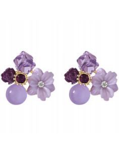 Kolczyki Srebrny sztyft 925 Lolita Accessories FIOLETOWE...