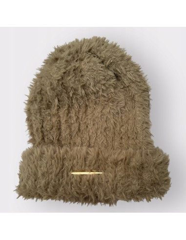 Czapka Zimowa WŁOCHATA SMERFETKA BRĄZOWA KHAKI Lolita Accessories