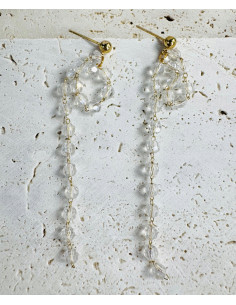 DŁUGIE KOLCZYKI DŁUGIE KORALIKI LOLITA srebrny sztyft 925 2